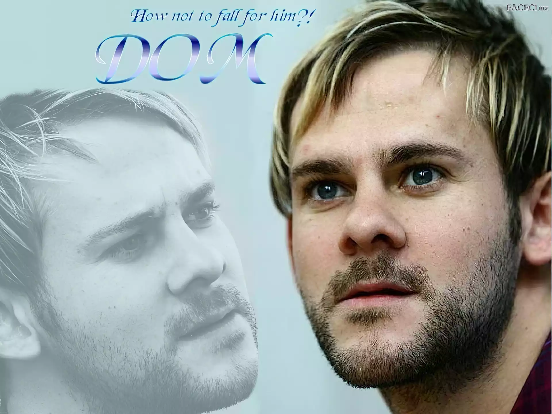 broda, Dominic Monaghan, niebieskie oczy